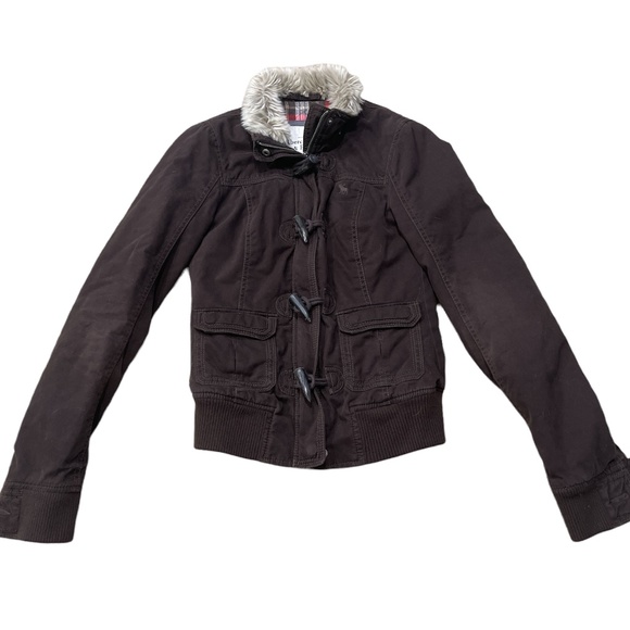 Abercrombie & Fitch Brown Winter Jacket Size Small - Picture 1 of 10